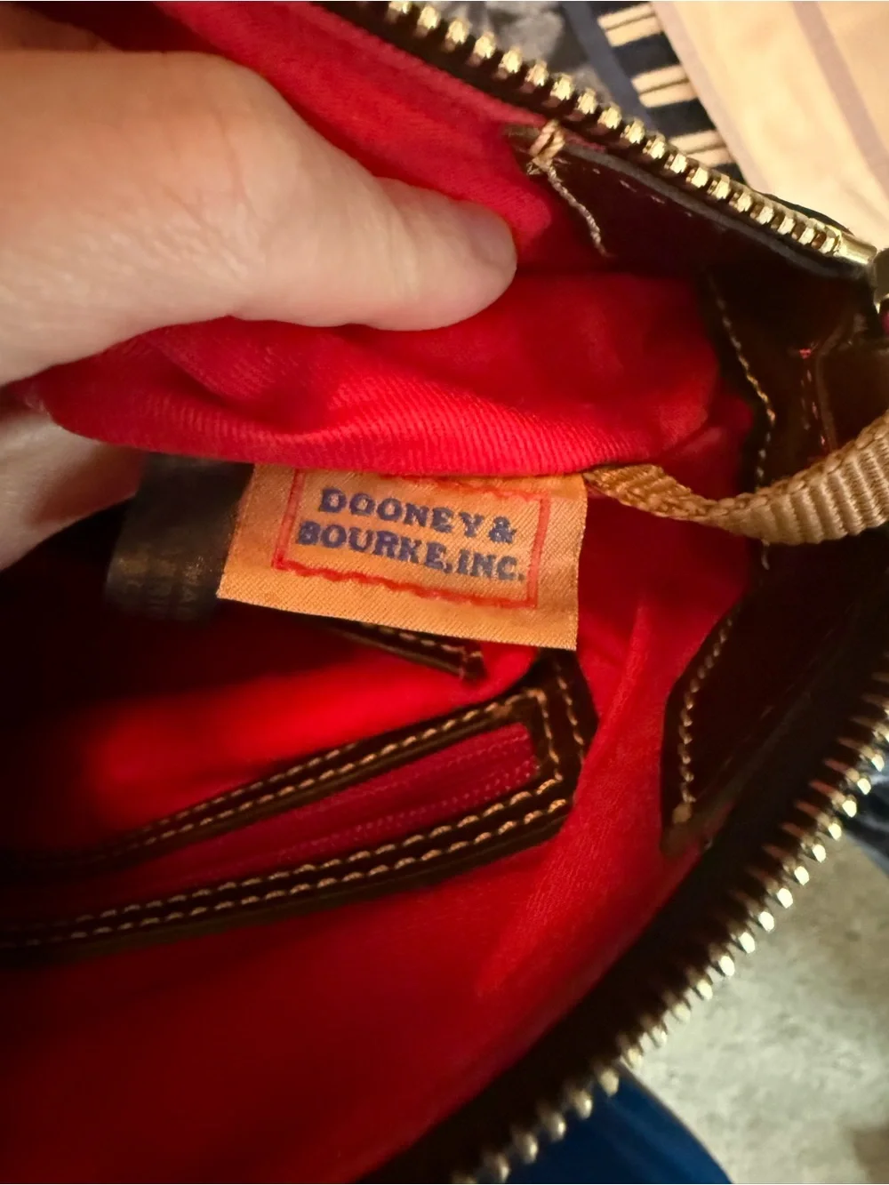 Dooney & Bourke structured croc